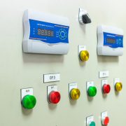 motor-intelligent-protection-relays-on-MDB-power-panel-and-indicator-led-light-and-buttons